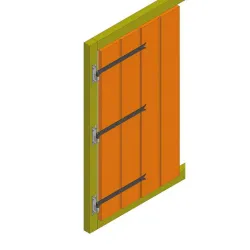 Zawias pasowy 4200-700 ozdobny czarny