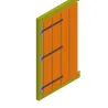 Zawias pasowy 4200-800 ozdobny czarny