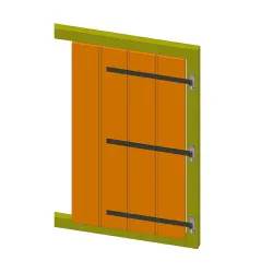 Zawias pasowy 4300-500 prosty czarny