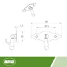 Uchwyt meblowy czarny kołatka 80x28mm mod.1004