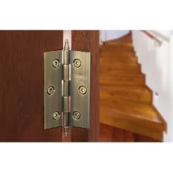 Zawias mosiężny 70x50mm złoto antyczne splatany 2szt. mod. 1003 DIS