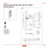 Zamek drzwiowy na klucz 90/50 mosiądzowany front 22x196mm CENTRO z ryglem