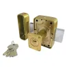 Zamek wierzchni bębenkowy 96x66mm złoty mod. 80