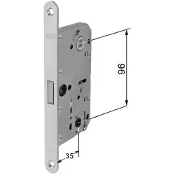 Zamek POLARIS 2XT 96/35 F18 WC ch.mat