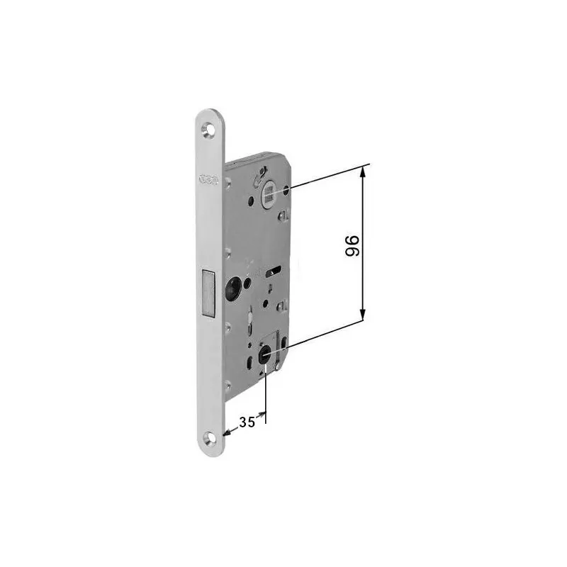 Zamek POLARIS 2XT 96/35 F18 WC ch.mat
