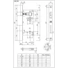 Zamek drzwiowy na klucz 90/60 mosiądzowany F22 PATENT GRANDE
