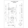 Zamek drzwiowy łazienkowy 90/50 niklowany F18 PATENT GRANDE