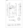 Zamek drzwiowy na klucz 90/50 chrom mat F18 CENTRO z ryglem