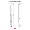 Zasuwa czołowa 200x16mm chrom mat mod. 401 KANTRYGIEL