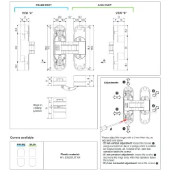 Zawias ukryty ECLIPSE 2.2 czarny