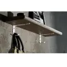 Wspornik półki z wieszakiem stal biały 100x200mm model GAP