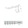 Wspornik półki z wieszakiem stal biały 100x200mm model GAP