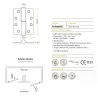 Zawias Inox 102x76x3mm 11 Lift -Prawy 2x
