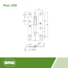 Zawias do drzwi 94x54mm stal mosiądzowany połysk rozłączny PRAWY (pl) mod. 408