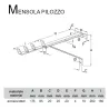 Wspornik pod umywalkę regulowany 260-420x175mm biały MENSOLA PILOZZO