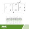 Zawias 814 1-1/2" 37x90mm cynkowany 37x90x1,30