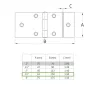 Zawias stalowy 63x150mm cynkowany mod. 814