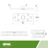 Zawias meblowy 30x81mm mosiężny chrom mat mod. 7