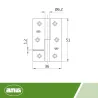 Zawias meblowy 51x36mm mosiądzowany LEWY (pl) mod. 540 EAN