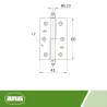 Zawias 541-60 Lewy czarny epoxy BAGx2