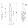 Zawias meblowy 95x54mm niklowany ozdobny mod. 557