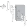 Uchwyty wpuszczane owalne 152x36mm brązowy SCIVOLA-F + uchwyt na palec