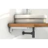 Wspornik pod umywalkę stalowy srebrny 300x100mm MENSOLA LAVABO