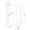 Uchwyt wpuszczany mod. 12 150x50 inox