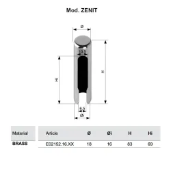 Osłonka zawiasu ZENIT-16 mosiężna