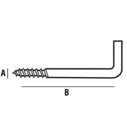 Hak prosty 2,5x20mm haczyk wkręcany mosiądzowany 26szt.