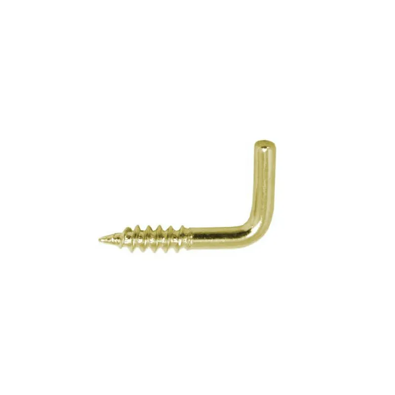 Hak prosty 2,5x20mm haczyk wkręcany mosiądzowany 26szt.