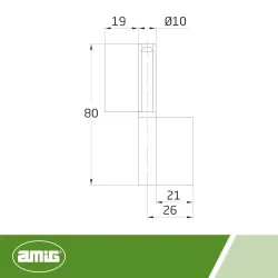 Zawias do spawania skrzydełkowy 80x50x1,8mm LEWY (pl) mod. 1