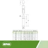 Zawias do spawania 60x10mm łezka stal surowa mod. 7