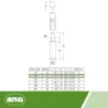 Zawias do spawania 80x13mm łezka stal surowa mod. 7
