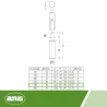 Zawias do spawania 140x20mm łezka stal surowa mod. 7