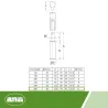 Zawias do spawania 160x20mm łezka stal surowa mod. 7