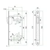 Zamek magnetyczny do WC 90/50 t.6mm złoty satyna Bonaiti Twin