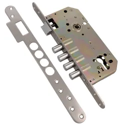 Zamek drzwiowy bolcowy na wkładkę 85/50 inox 101 BASE