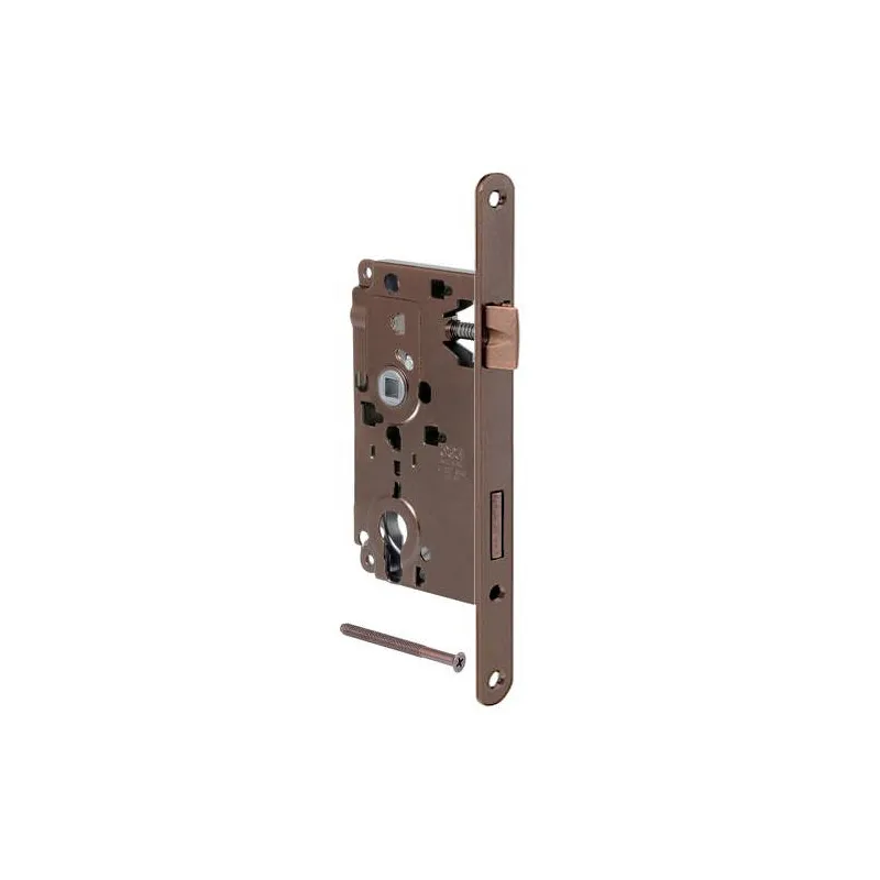 Zamek drzwiowy na wkładkę 72/55 czoło 24x235mm brązowy EUROPA