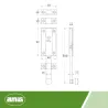 Zasuwa rygiel stal nierdzewna 500mm INOX mod. 3800