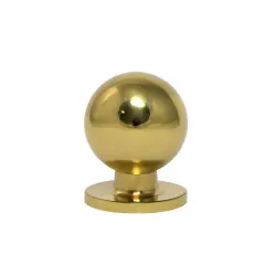 Gałka meblowa mosiężna 20mm kuleczka na szyldzie mod. 350
