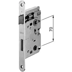 Zamek łazienkowy 70/50 chrom mat czoło 20x188 PATENT Piccola