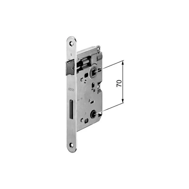 Zamek łazienkowy 70/50 chrom mat czoło 20x188 PATENT Piccola