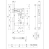 Zamek łazienkowy 70/50 niklowany F20 PATENT Piccola
