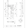 Zamek łazienkowy 70/50 niklowany czoło 20x188 prost. PATENT Piccola