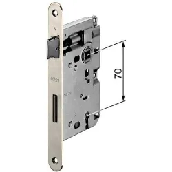 Zamek na klucz 70/50 niklowany czoło 20x188 PATENT Piccola