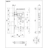 Zamek na klucz 70/50 niklowany czoło 20x188 PATENT Piccola