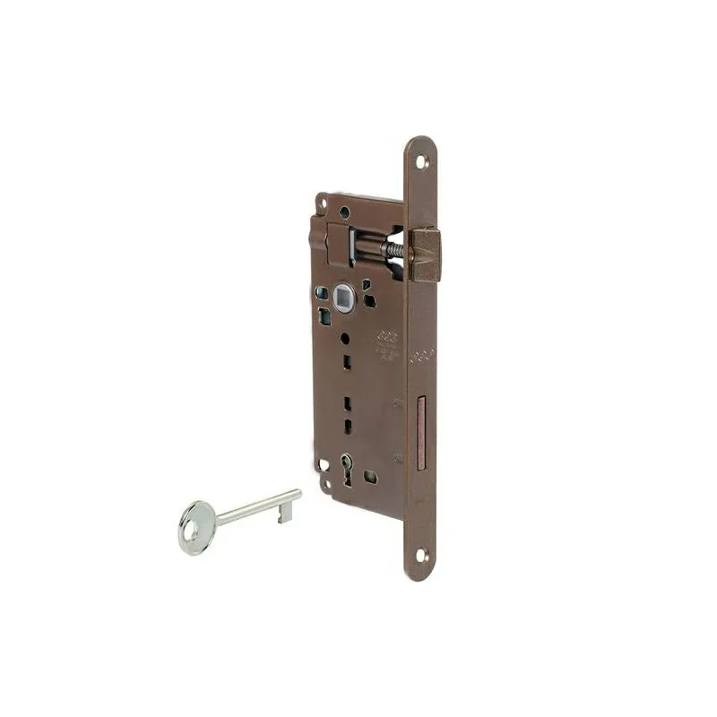 Zamek drzwiowy na klucz 90/40 brązowy F18 PATENT GRANDE