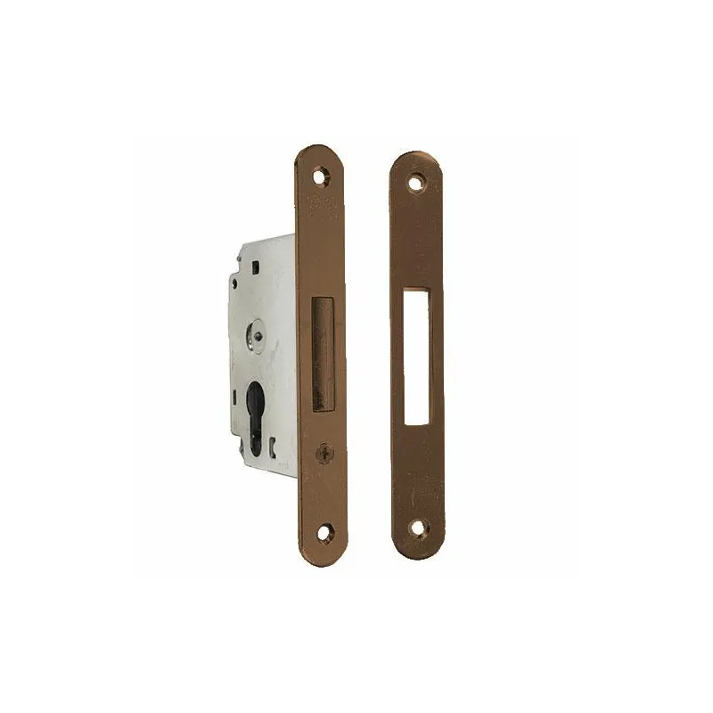 Zamek dodatkowy na wkładkę 60mm brązowy F22 SICUREZZA