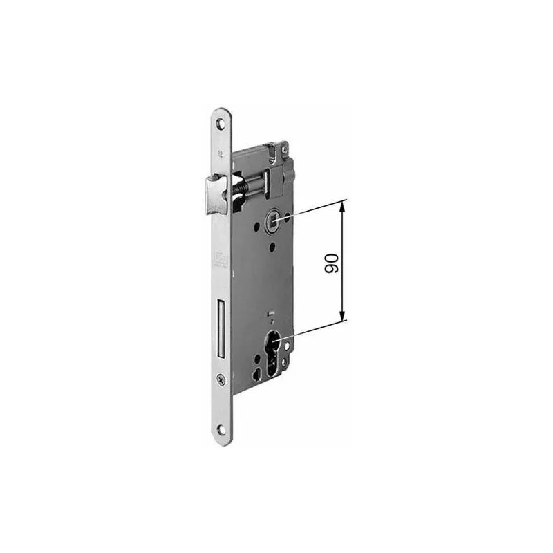 Zamek na wkładkę 90/50 chrom mat F18 t.9 PATENT GRANDE